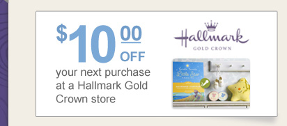 $10 FREE at Hallmark stores