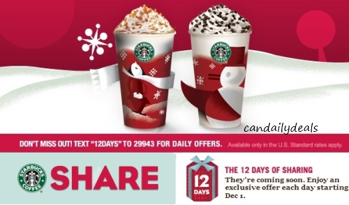 Starbucks new offers daily!